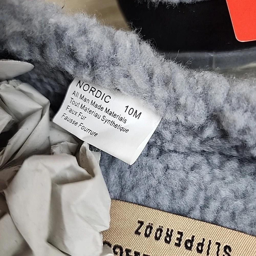 Deer Stags Nordic Mens Clog Slippers Men Sz 10 Slip On Indoor Outdoor NWOB *flaw